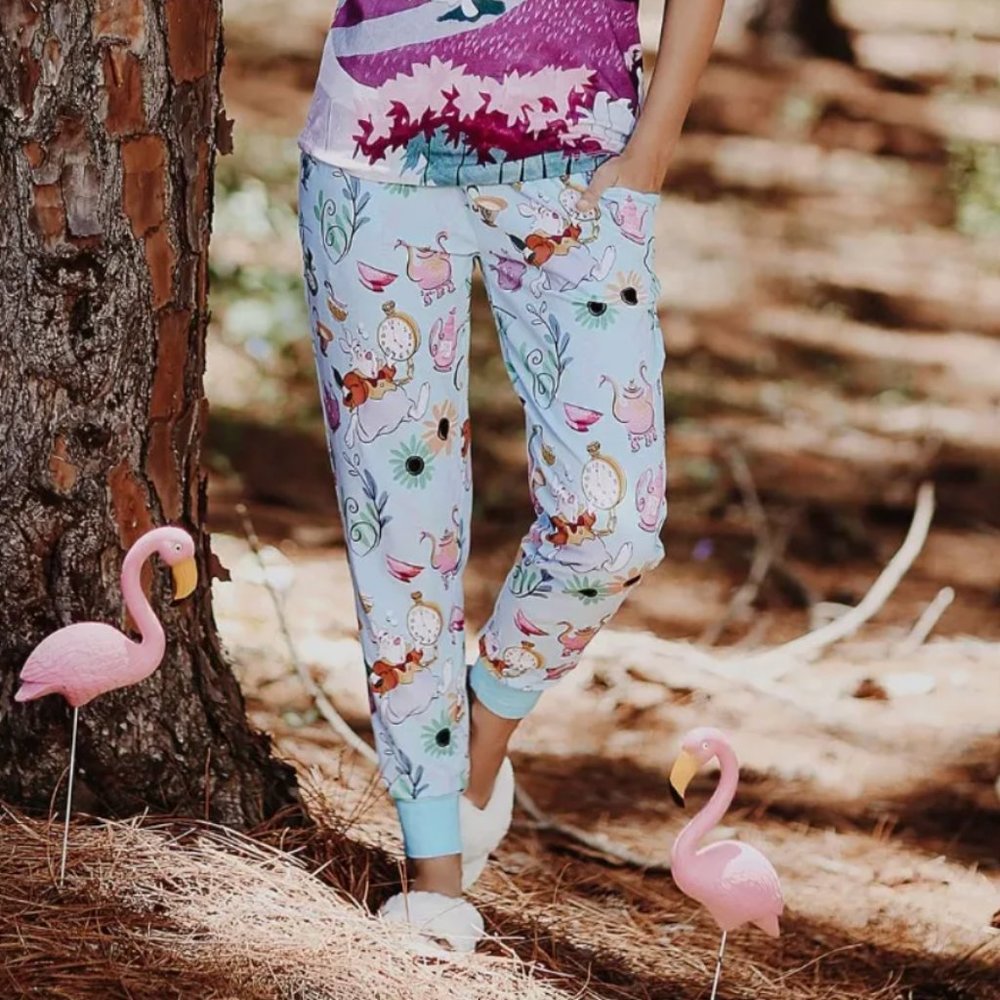 Blackmilk Disney Alice in Wonderland I'm Late Sleep Leggings (Size XS) NWT